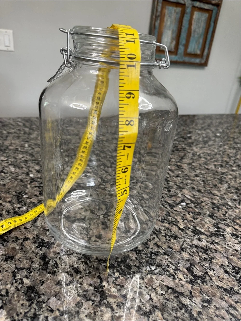 Glass Storage Jar with Airtight Clamp Lid - Clear 5L